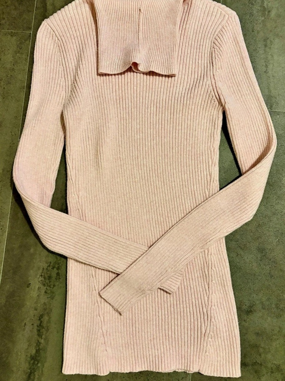 Relativity Pink Ribbed Turtleneck Sweater Size Small Like New